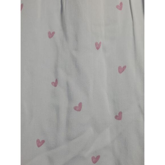 Anthropologie Rails M White Button Down Long Sleeve Pink Hearts Waist Tie Shirt - Picture 11 of 15